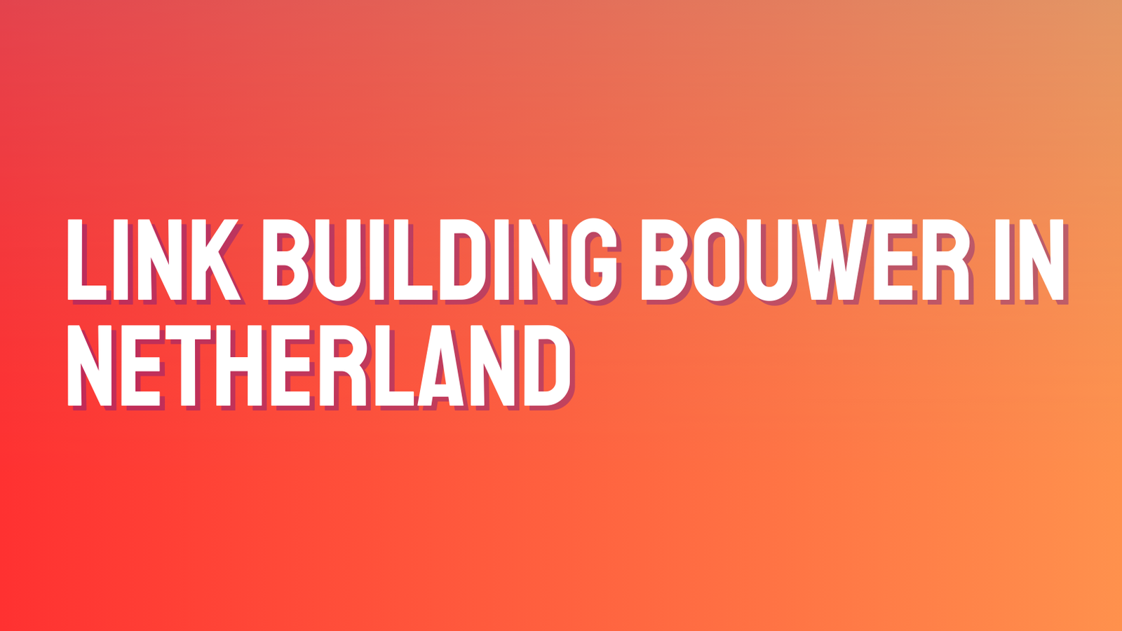 Link building bouwer in Netherland