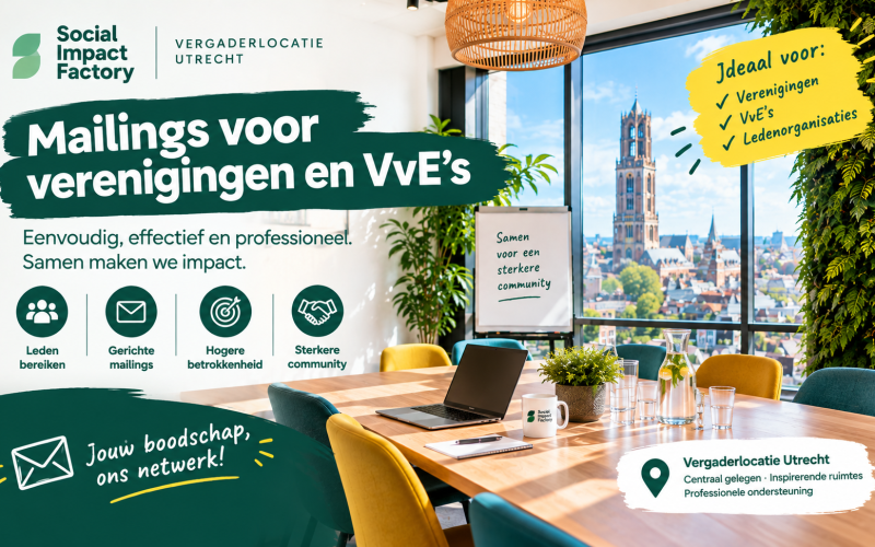 Vergaderlocatie Utrecht: sterke mailings voor verenigingen en VvE’s